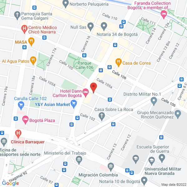 Mapa de Cámara De Comercio Colombo Británica
