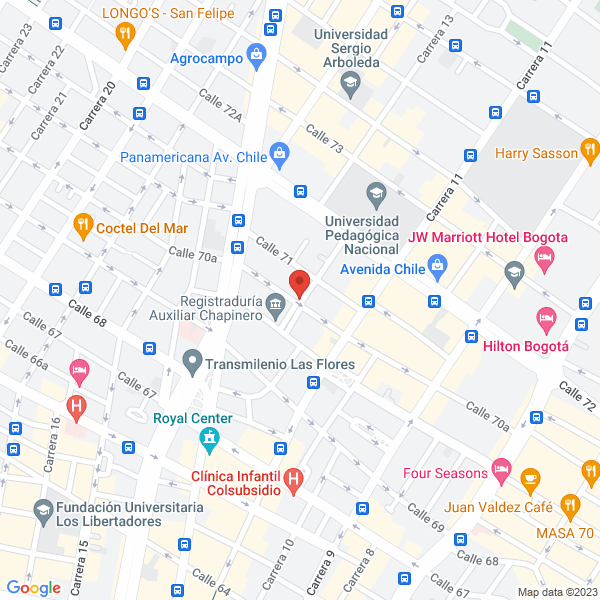 Mapa de Cámara De Comercio E Integración Colombo China