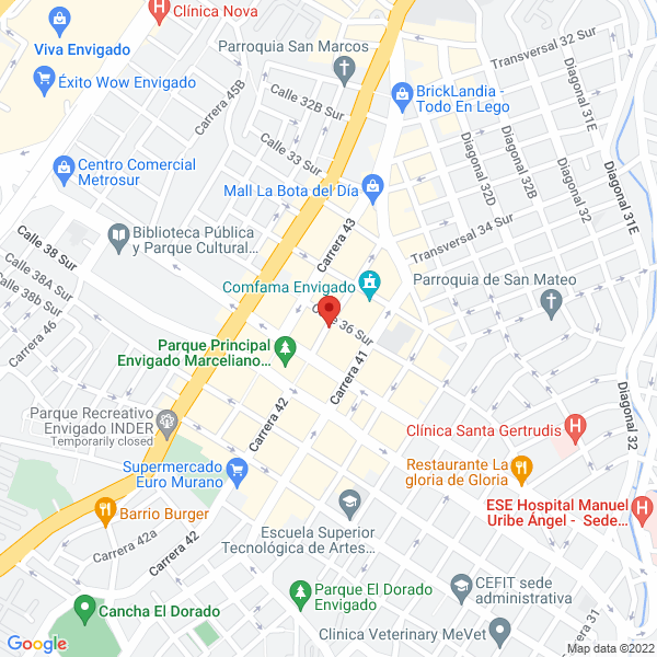 Map of Cambios Envigado