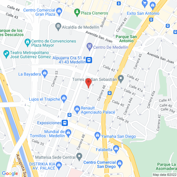 Map of Casa De Alquiler La Bendición
