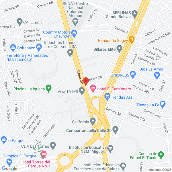 Map of Centro Diagnóstico Automotor Atlántico Motos Ltda.