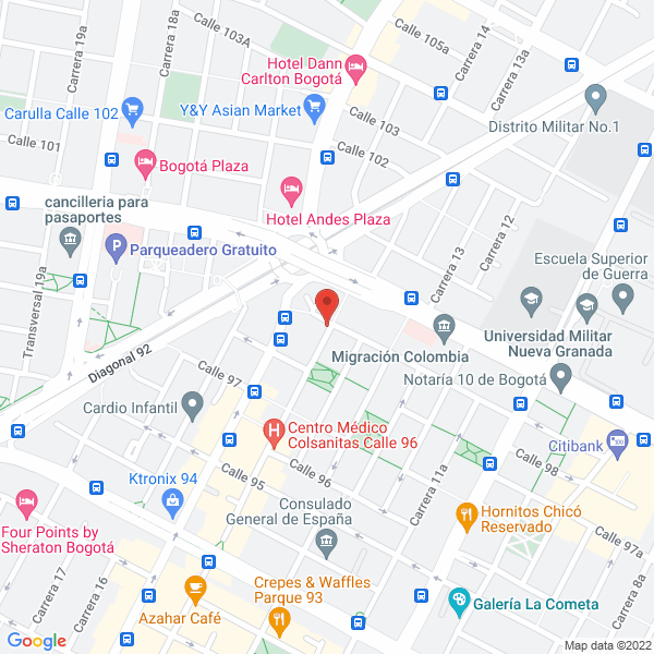 Mapa de Centro Médico Chicó 99