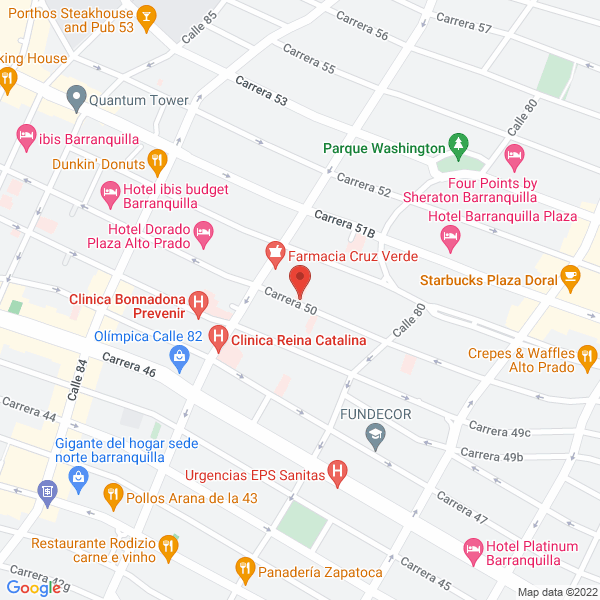 Map of Clínica De La Costa Ltda.