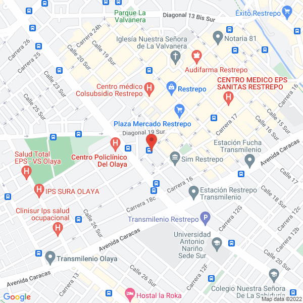 Mapa de Clínica De La Visión Ltda.