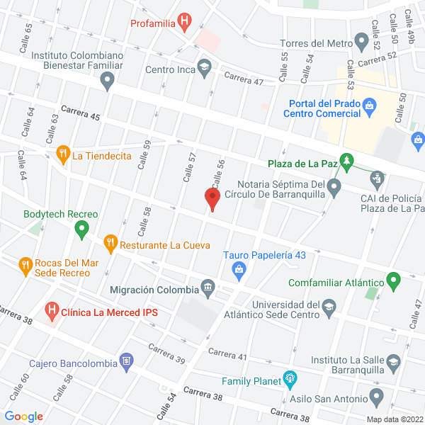 Map of Clínica Del Rosario Ltda.