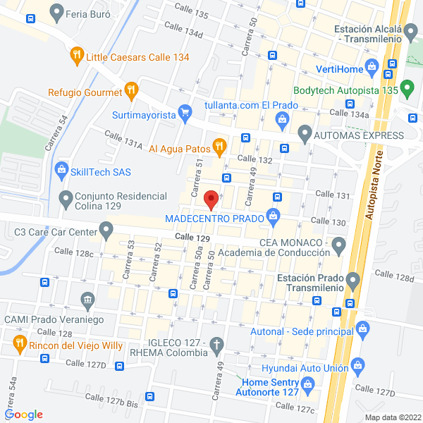 Mapa de Coratec Ltda