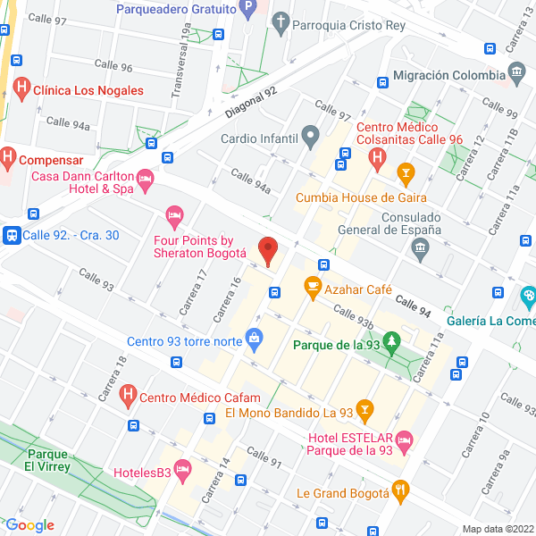 Mapa de Correcaminos De Colombia