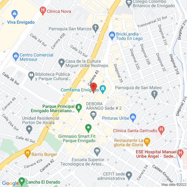 Map of Curaduria Urbana Primera De Envigado