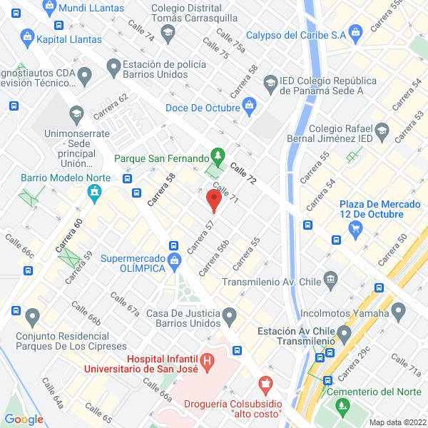 Mapa de D.D.A. Ingeniería Internacional Ltda.