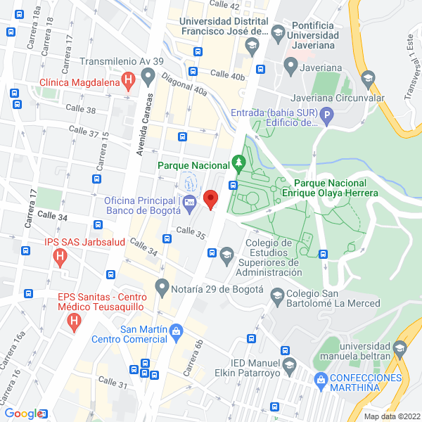 Mapa de D.U.P Ingenieria Electrica Ltda