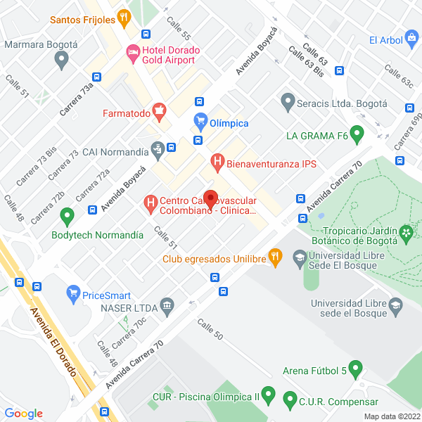 Mapa de D' Arte Refrigerios Saludables - Cafe