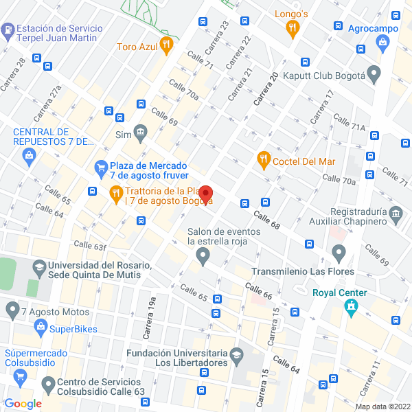 Mapa de Distribuidora De Aguas Chapinero Bogotá