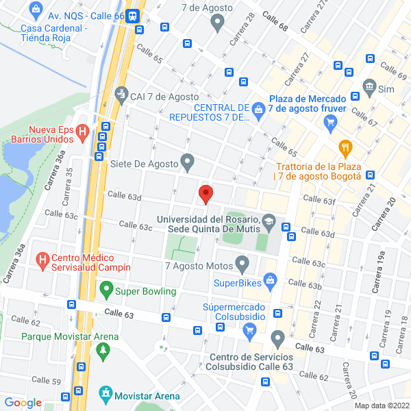 Mapa de Acarrea Camionetas Chapinero