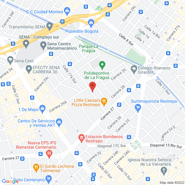Mapa de Seincol Era S.A.S
