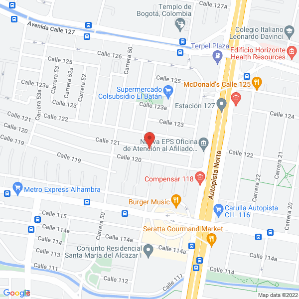 Mapa de Hogar Geriátrico Nuevo Amanecer