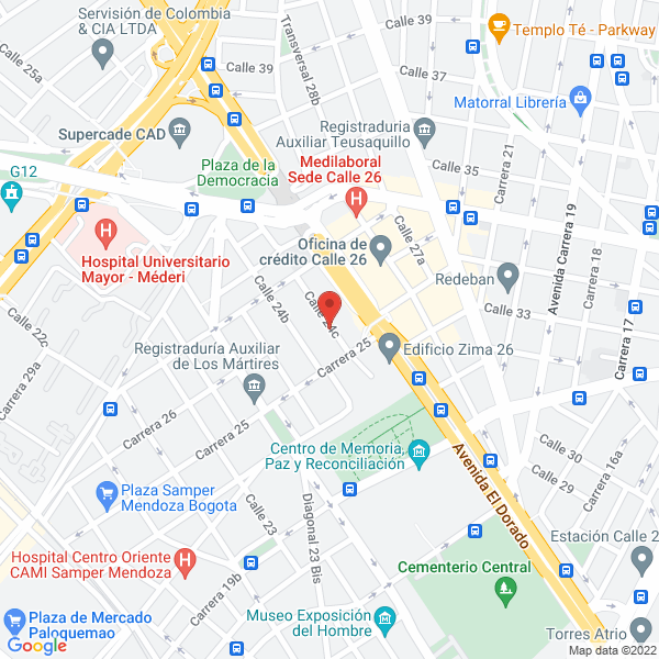 Mapa de Litografía Grafolito S.A.S.