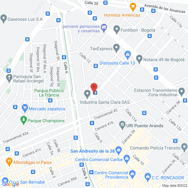 Mapa de Indummelbra S.A.