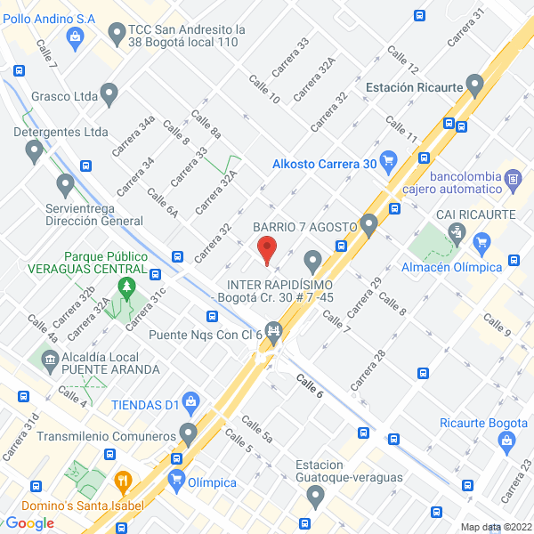 Mapa de Turbo Andina