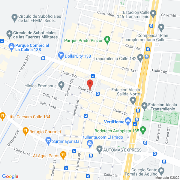 Mapa de Lavacentro Linea Azul