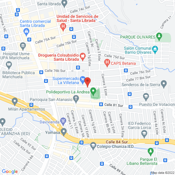 Mapa de Supermercado Sandiego