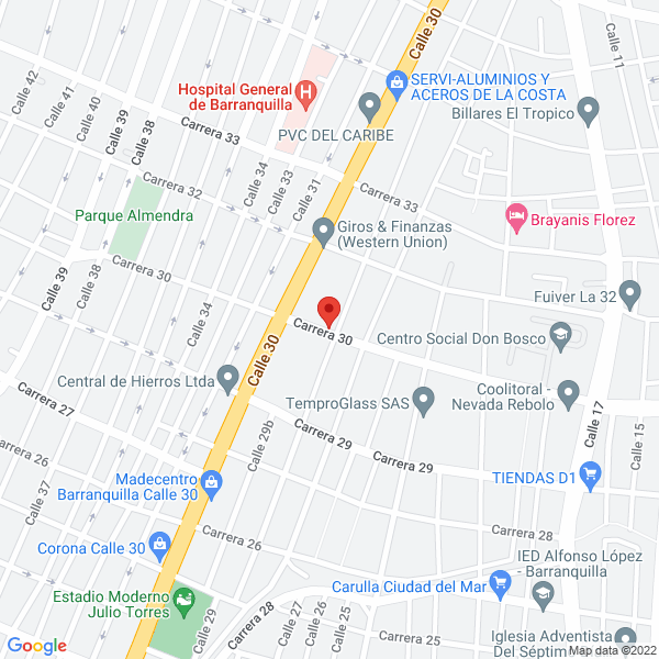 Map of Comercializadora Todo Hierros S.A.S.