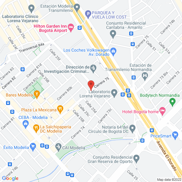 Mapa de Crear Soluciones Gráficas Ltda.