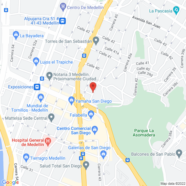 Map of Cúbico Cubiertas De Colombia S.A.S