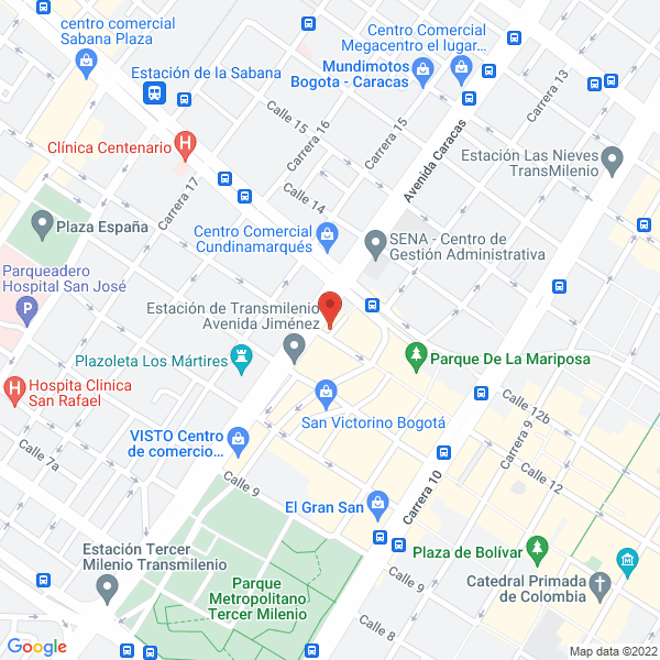 Mapa de Districomercial Bogotá E.U.
