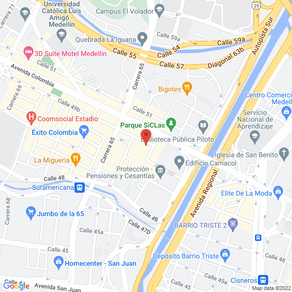 Map of Dr. Mario García Tobón