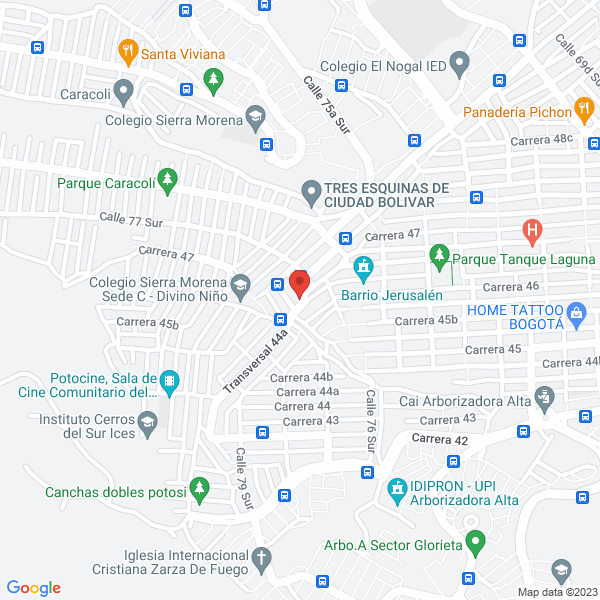 Mapa de Droguería Erisk