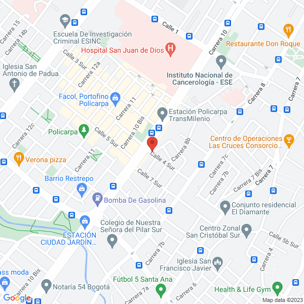 Mapa de Drogueria Farmaclinica
