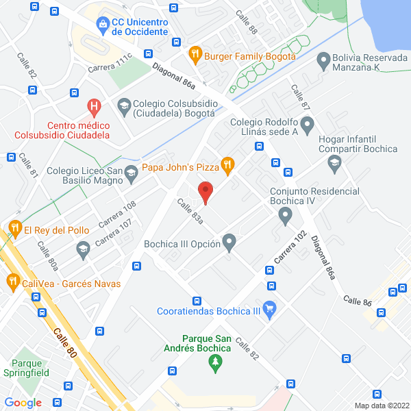 Mapa de Distripan Pastelerias Ltda.