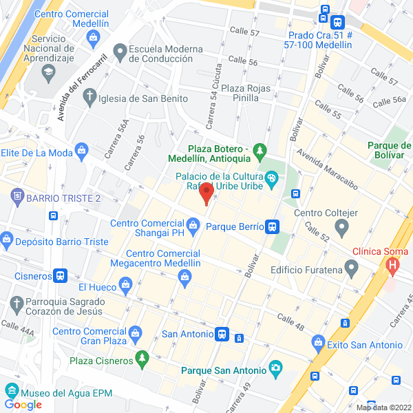 Map of Electrónicas J. Willy