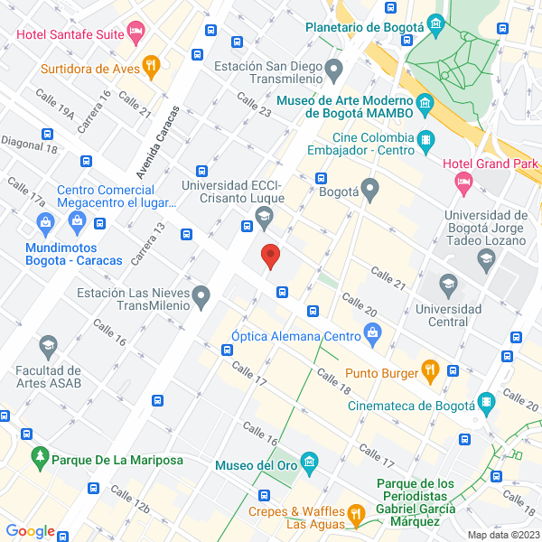 Mapa de Electrovisión Ltda.