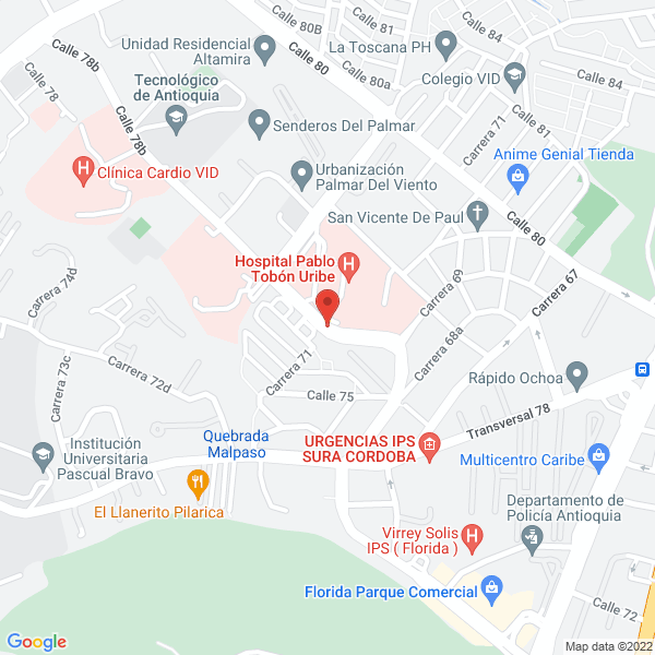Map of Eliana Henao Arboleda