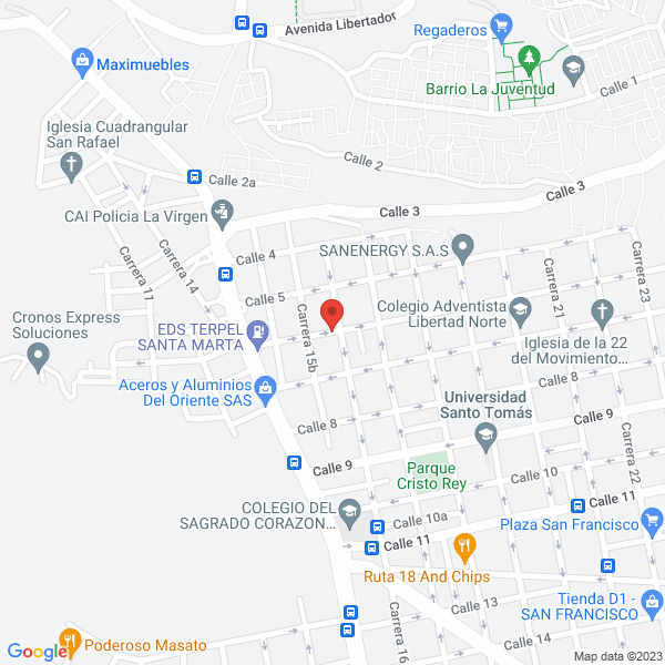 Map of Droguería Chapinero