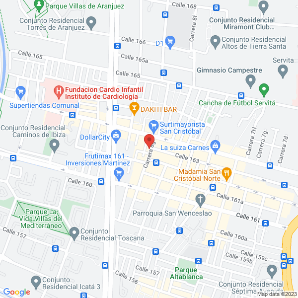 Mapa de Droguería Comunal Colombia