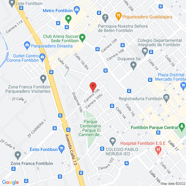 Mapa de Fabriválvulas Ltda