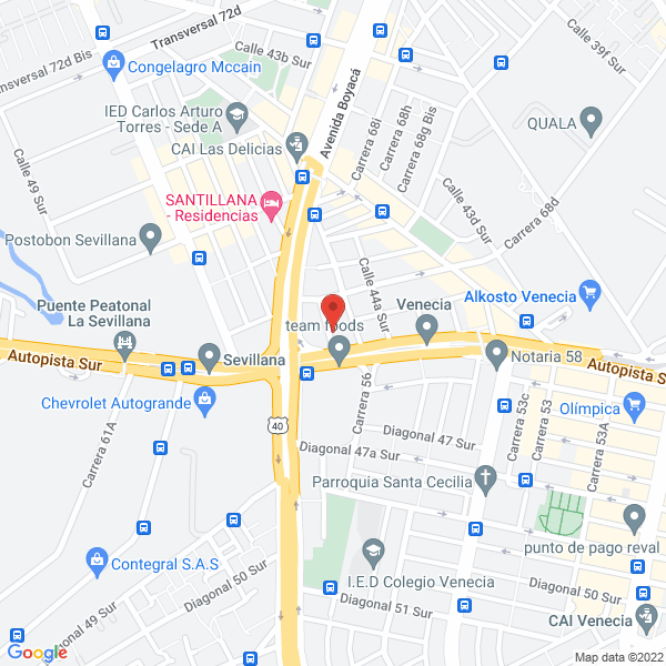 Mapa de Dismuebles B Y H Y Cúa. Ltda.