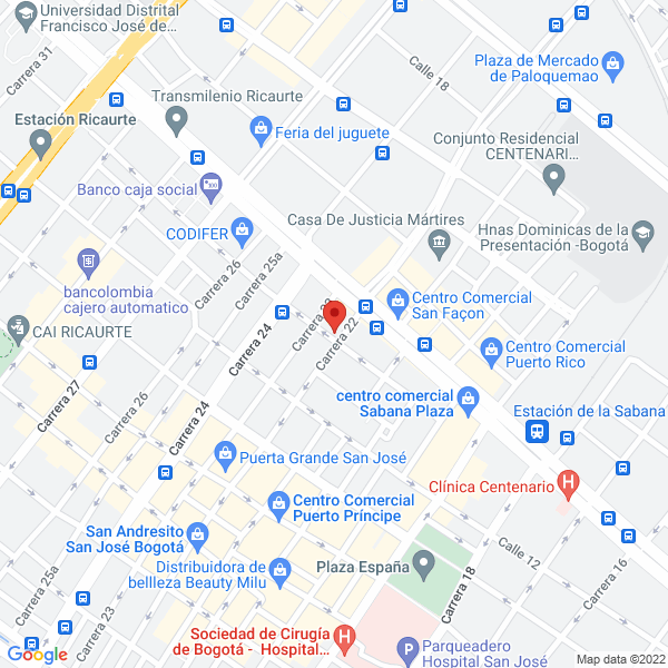 Mapa de Distribuidora Acuacort