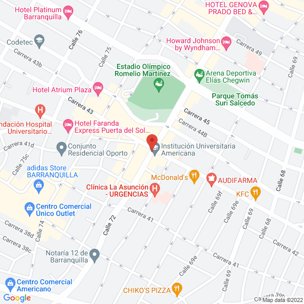 Map of Dr Carlos Guillen
