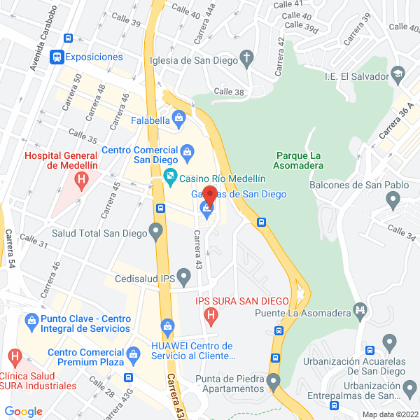Map of Dr. Luis Javier Jiménez Cálad