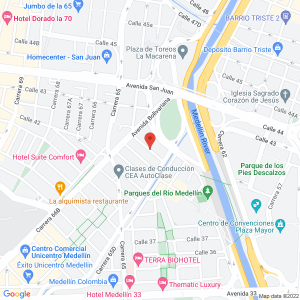 Map of Jorge Luis Loaiza Atehortua