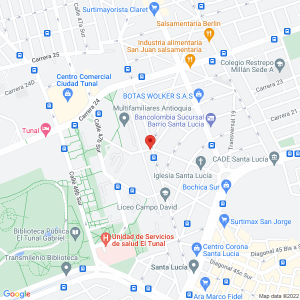 Mapa de Lavaseco Unicentro