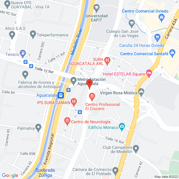 Map of Lavautos 24 Horas La Aguacatala