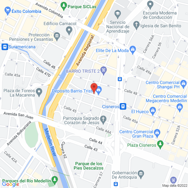 Map of Lavtextil Ltda