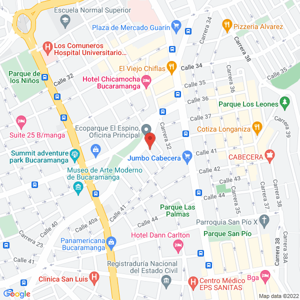 Map of Laboratorio De Histocitopatologia Ltda.
