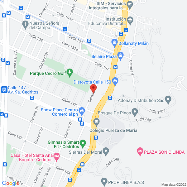 Mapa de Laboratorio Ensayos Suelos Ltda.