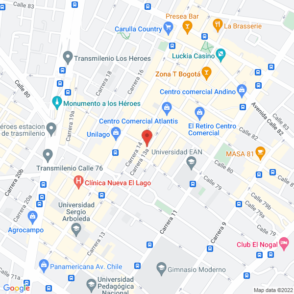 Mapa de Laboratorios All Care Ltda.