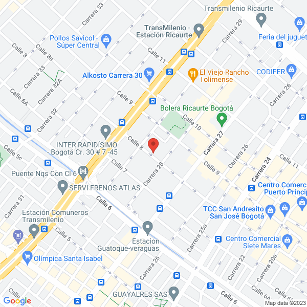 Mapa de Industrias Cortadora Y Dobladora Acosta - Varela Ltda.